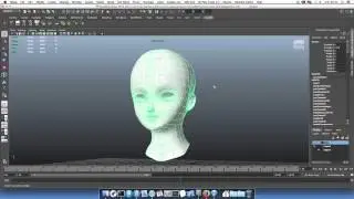 Maya 3D Anime Head Low poly Test