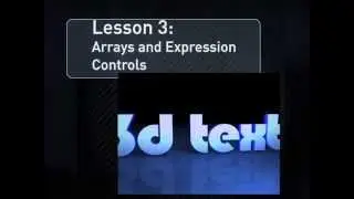 After Effects Expressions Lesson 3: Arrays and Expression Controls
