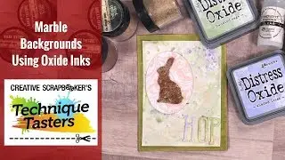 Marble Backgrounds for Easter Cards Using Oxide Inks - Technique Taster #133