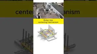Roller line centering mechanism #mechanical #mechanism #automation #manufacturing#solidworks