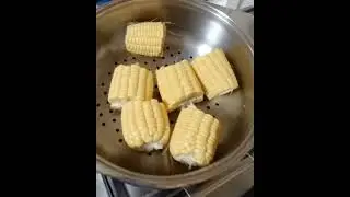 steam corn #lunch
