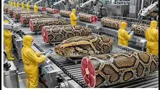 Inside the Modern Python Meat Factory: The Incredible Process You've Never Seen (Full Process)