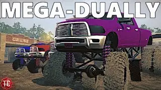 SpinTires MudRunner: BIGGEST CUMMINS Mud Truck!? Froggy's Mega-Dually Mod Pack