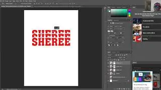 How to do Mirrored Stacked Font Design Photoshop CC 2020