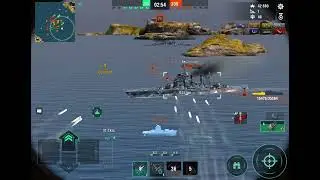 World of warships blitz tier 8 cruiser USS Wichita gameplay one battle￼
