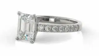 Diamond Engagement Ring with Sidestones