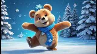 The Bear Who Went Ice Skating ⛸️🐻 | Fun Winter Nursery Rhyme for Kids