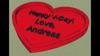 Sketchup Valentine's Day 3D Heart