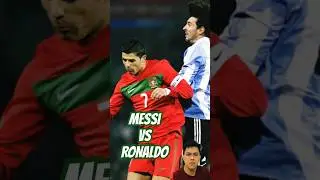 MESSI VS RONALDO HIGH JUMP! #shorts #goalsandskills  #goalsandskillsreactions