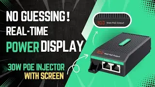 PoE Injector with Real-Time Power Display| Never Guess Power Again