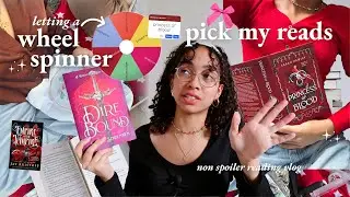 putting my fate in the hands of a wheel spinner to pick my reads 😋 non spoiler reading vlog
