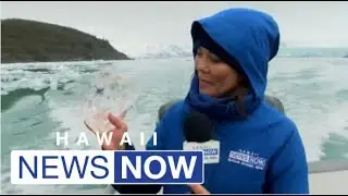 An icy sail for Hokulea as voyaging canoe makes history with Hubbard Glacier visit