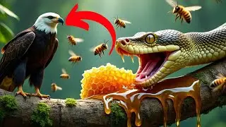 Giant Python & Eagle Attacked By Angry Bees