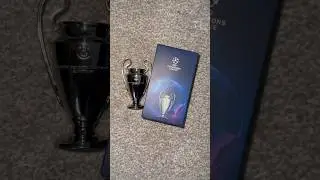 Unboxing replica Champions League trophy in 100mm #shorts #UCL