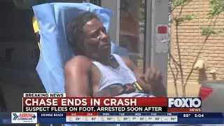 Police chase ends in Downtown Mobile