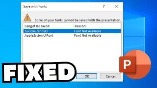 How to Fix Some of your fonts cannot be saved with the presentation in Ms PowerPoint