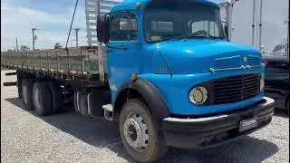 Mb 1313 azul 1976 truck carroceria