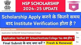 NSP application under process for verification at institute level | nsp institute verification 2024