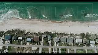 Beach Houses Along Ocean Aerial | Stock Drone Video of Beach House Real Estate Florida | 4k 29.97fps