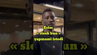 ESIM SLEEK BUN YAPMAMI ISTEDI #vlog #love #mixcouple #sleekbun #africanhusband #turkishwife