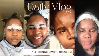 #vlog//Peeling off +Healing Process of Ombre Brows//the longest 7 days ever😂 //Part 2