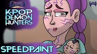KPop Demon Hunters Speedpaint - WELCOME TO HUNTRIX JURI! 👶 (Jinu's Other Gift Finale)