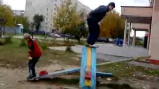 прыжок с катапульты)))