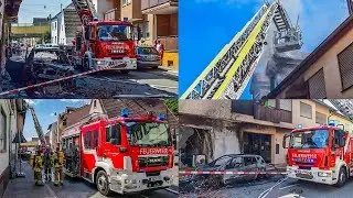 ++ GROSSBRAND IN WOHN- & GESCHÄFTSHAUS ++ FLAMMEN GREIFEN ÜBER | FEUERWEHR MANNHEIM im EINSATZ