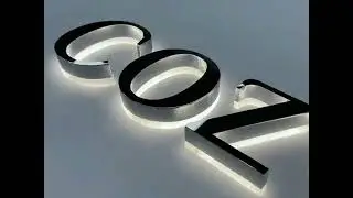 Silver Mirror Finish Backlit Letters &ndash; Elegant & Modern Glow