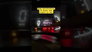 Light and Wiper notification on MID | Switching off | #shorts #light #wiper #car #notification #off