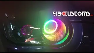 New Magic Color RGB SRGBA Halo Rings Custom Work Headlights Bluetooth
