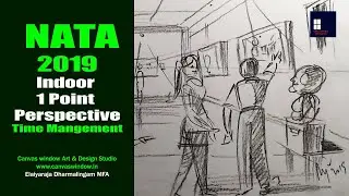 NATA 2019 - Quick Sketch - Real time -1 Point Perspective - Indoor | CWADS