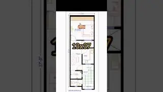 13x37 Modern house plan#house #viral #vastu #interiordesign #2bhk # 
