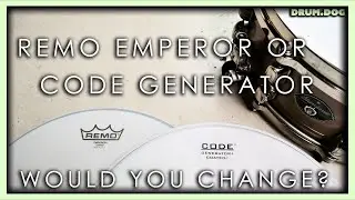 Remo Emperor vs. Code Generator | Twin-Ply Snare Batter Head Sound Comparison! | Drum Dog