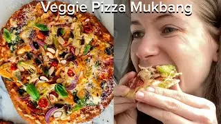 Buffalo Chicken Pizza, Pesto and Veggie Pizza CANDY K MUKBANG!!