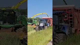 John Deer 8500i mit New Holland T7 315 HD