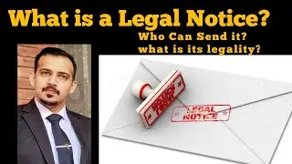 What is Legal Notice? | Law | Pakistan  | Haider Mir Zaman | Advocate