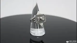 Boho Sterling Silver Ring, Vintage Style Unique Ring