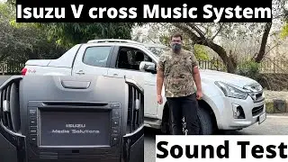 Isuzu V cross Music System 🎶| Detailed Video 😎 | 17.8 cm touchscreen | Sound Test | Features 🔥