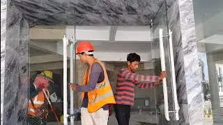 Glass Door Installation Done Right - No Cracks! #construction