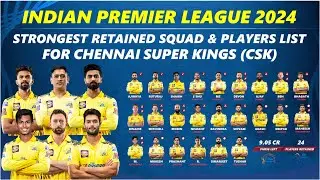 IPL 2024: Strongest Retained Squad and Released Players List for Chennai Super Kings (CSK)