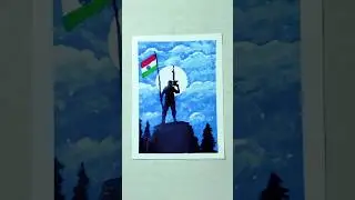 Indian 🇮🇳 army 💗painting | water colour painting | #art #drawing #shorts #rjeetartspainting