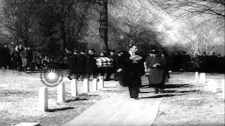 Military officers pay last salute to United States airmen killed in Soviet-Armeni...HD Stock Footage