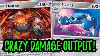 Heatran Hits for UNLIMITED DAMAGE with Metang Twilight Masquerade Pokemon TCG Live