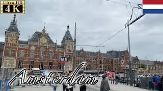 🇳🇱Amsterdam Summer Walk - Amsterdam-Centrum -【4K 60fps】