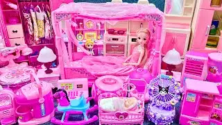 10 Minutes Satisfying with Unboxing Cute Barbie Princess Bedroom Dress Up Playset ASMR | Review Toys