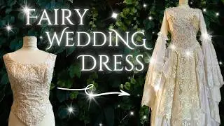 I made a fairy-tale wedding dress from an old tablecloth and...she wore it for her fairy wedding!