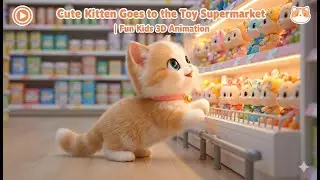 Cute Kitten Goes to the Toy Supermarket | Fun Kids 3D Animation