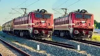 HIGH SPEED CURVE ACTION! WAP4 Intercity & Teesta Torsa Express in MEGA Train Rush