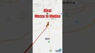 The Prophet&rsquo;s Journey: Mecca to Medina 🚶&zwj;♂️🕋 | Hijrah Route in 30 Seconds #Shorts #animation